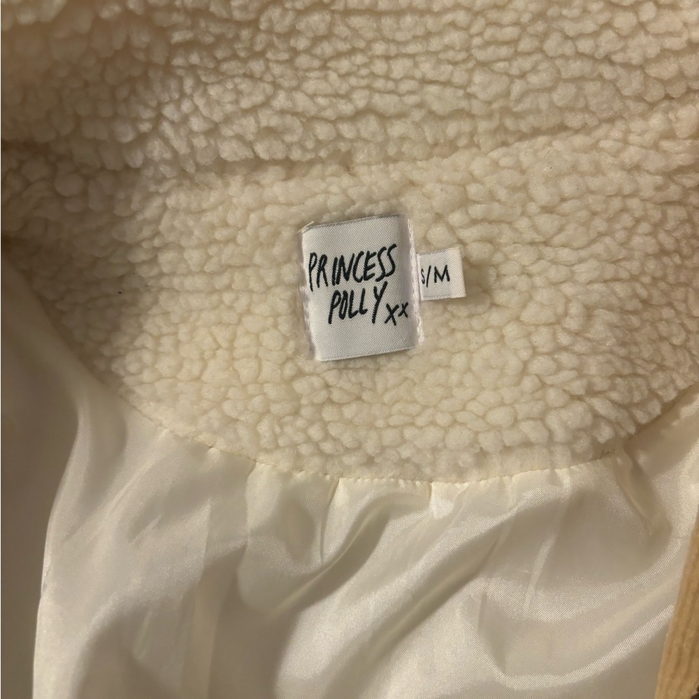 Princess Polly Ivory Sherpa Coat